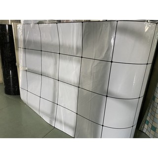 1M Giấy dán bếp khổ rộng 60cm ( 4 ô to cao ) - ô vuông trắng to bự mới
