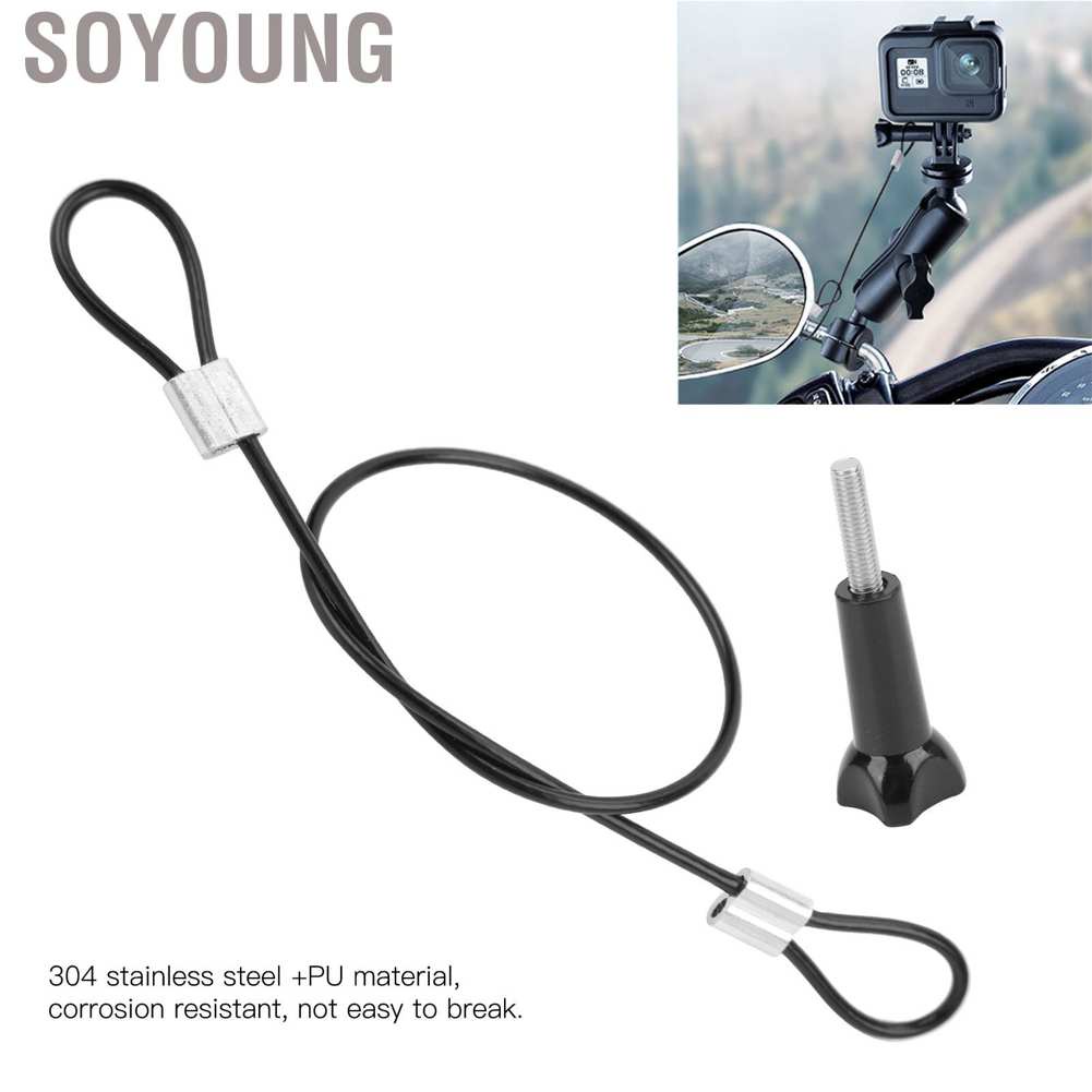 Dây đeo cổ tay bằng thép không gỉ Soyoung 30cm với ốc vít 1/4 inch cho GOPRO/DJI OSMO | BigBuy360 - bigbuy360.vn