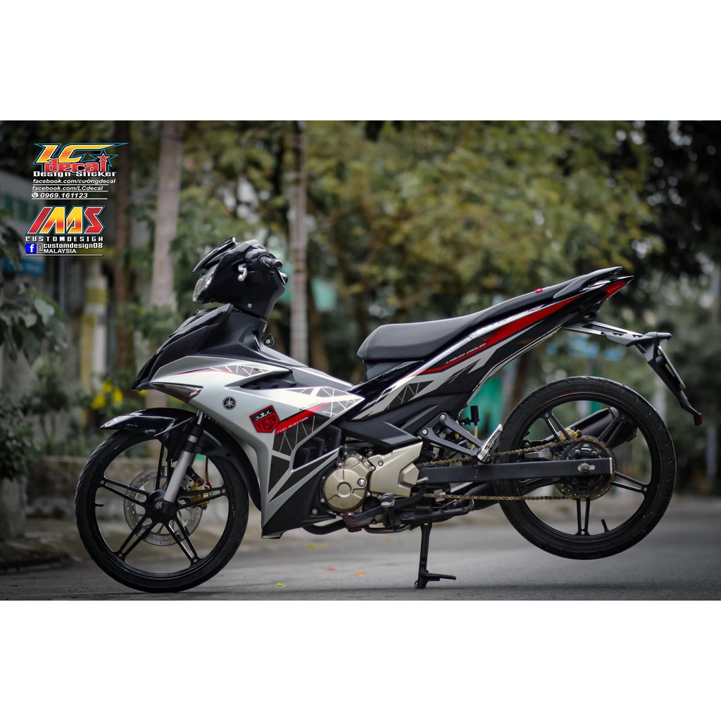 Tem rời Exciter 150 bạc đỏ đen y15zr