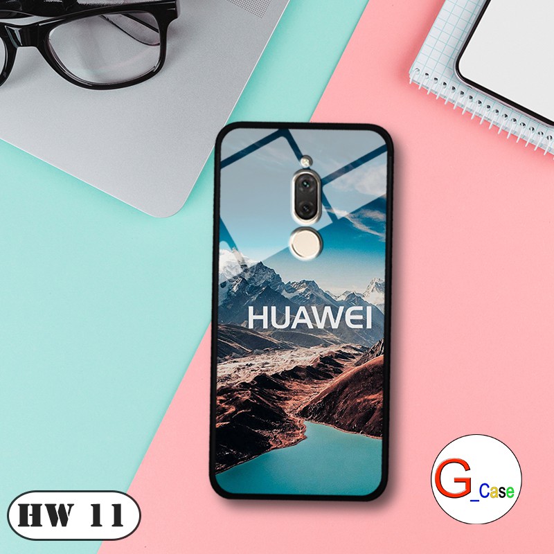 Ốp lưng Huawei Nova 2i-lưng kính in logo hãng điện thoại