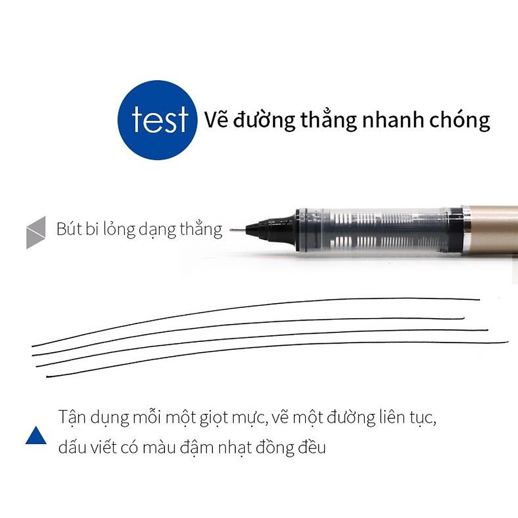 (Hộp 12 Cái) Bút Ký, bút Viết nét 0.5mm Mực Nước gel 3 Màu-BAOKE/BK111