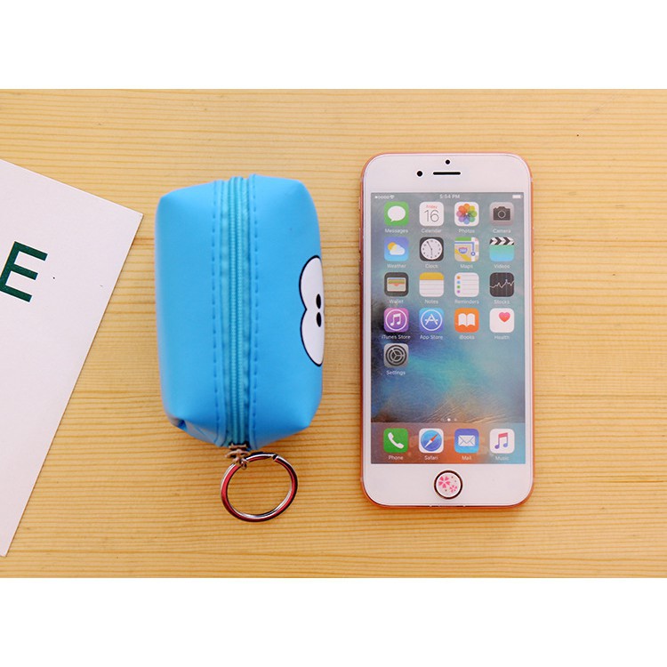 Ví Đựng Tiền Làm Từ Da Pu Hình Vuông Hoạt Hình