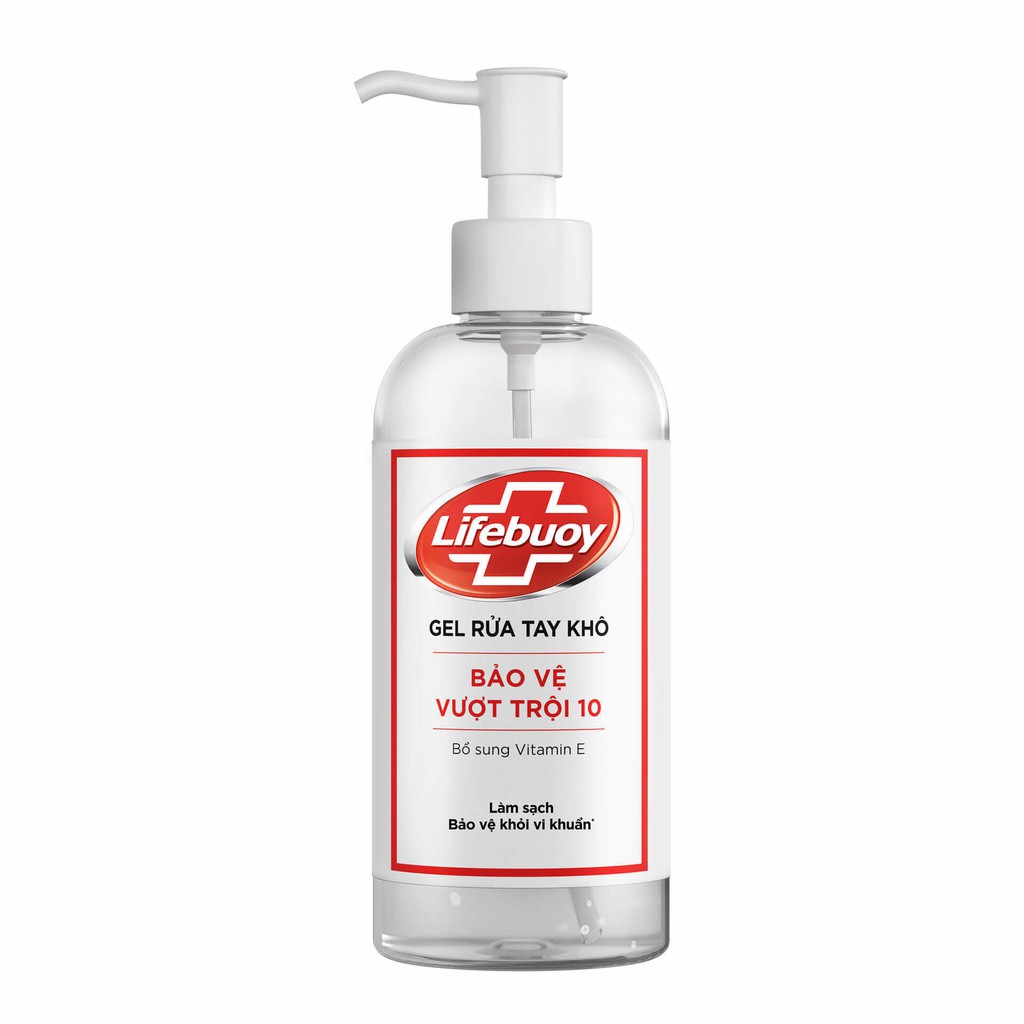 Chai vòi Gel rửa tay khô Lifebuoy-235ml