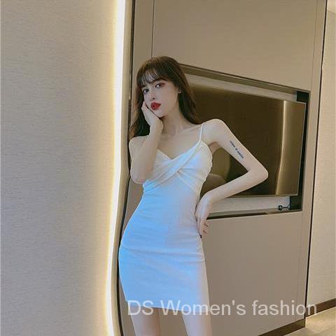 Summer Dress  Sexy Slim Fit Slimming  Bottoming Skirt  High-Waist Skirt  Ruffle  Temperament Sheath Dress