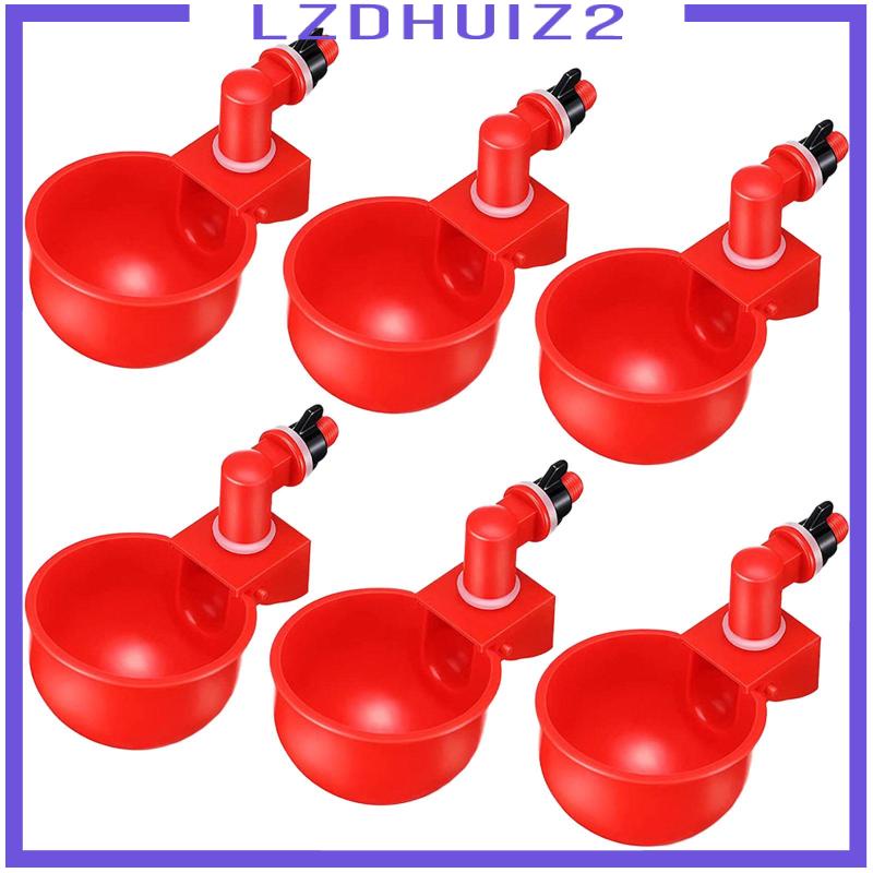 Set 6 Cốc Đựng Nước Uống Chống Rò Rỉ Cho Gà Vịt