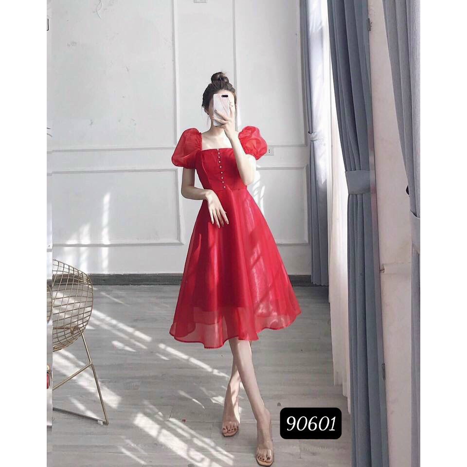 (Top bán chạy) Đầm tay phồng trễ vai cực HOT - Hàng thiết kế cao cấp | BigBuy360 - bigbuy360.vn