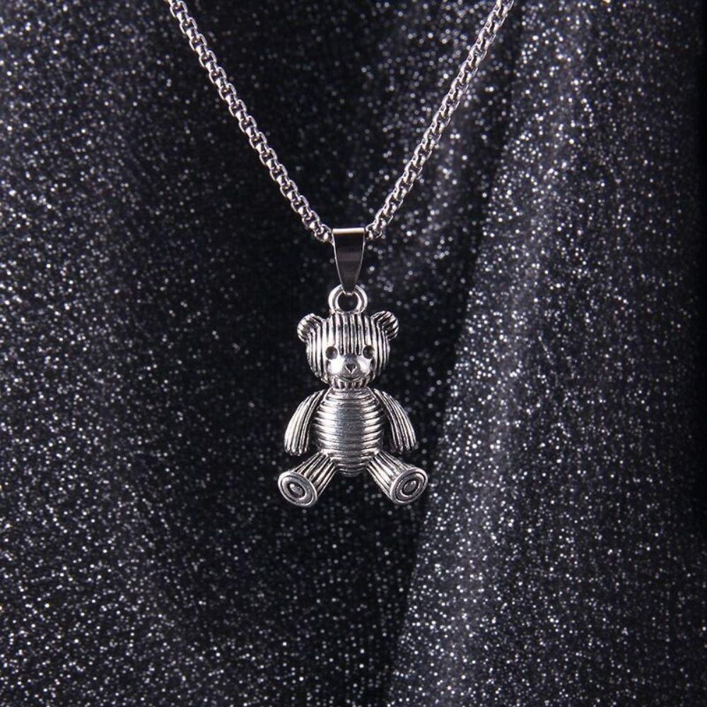 Vòng cổ Mặt Gấu Rapper Thời Trang Gothic