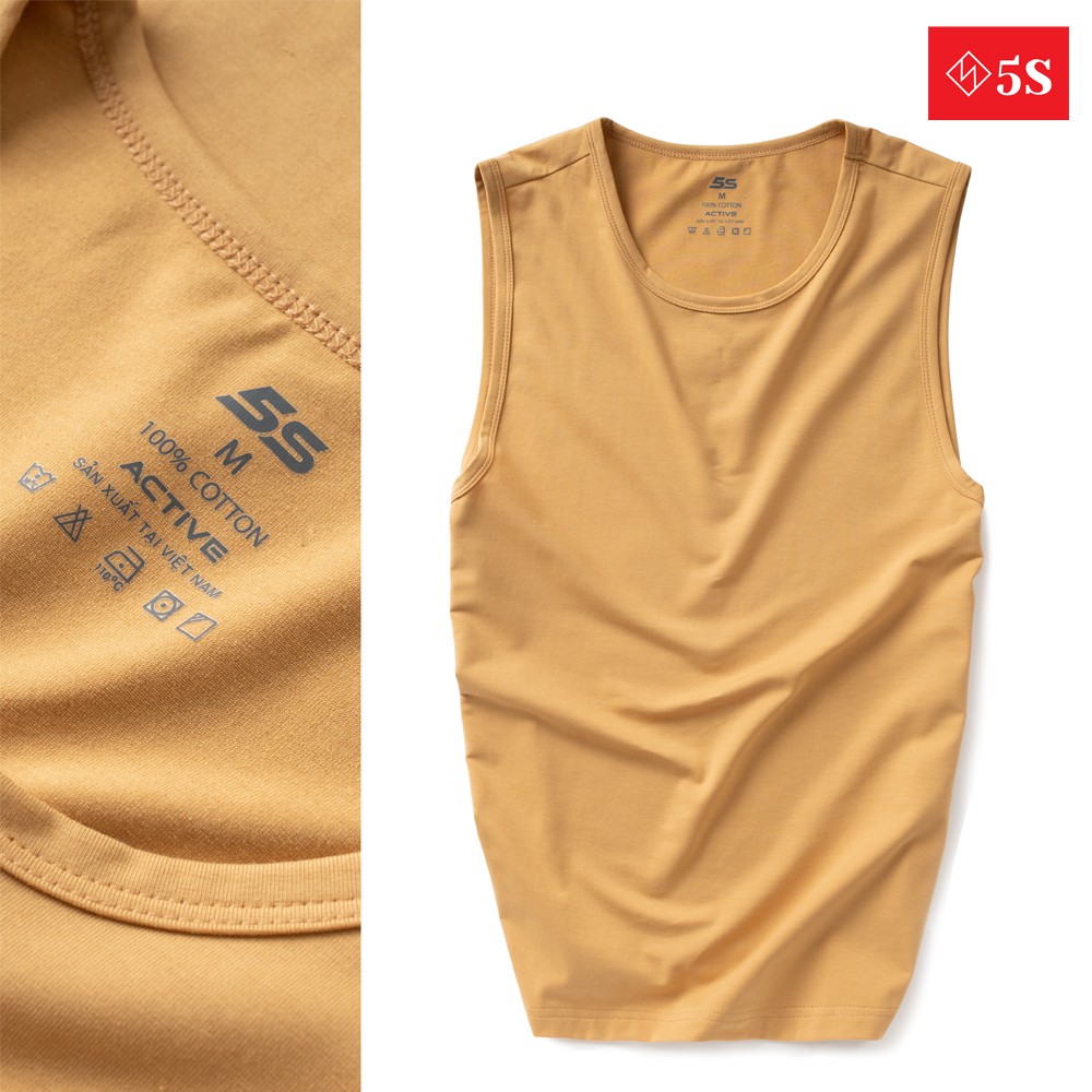 Áo Sát Nách Nam 5S (6 màu), Chất Liệu Cotton Cao Cấp, Dáng Thể Thao, Thấm Hút Mồ Hôi, Co Giãn Tốt (ATT21004-01). | BigBuy360 - bigbuy360.vn