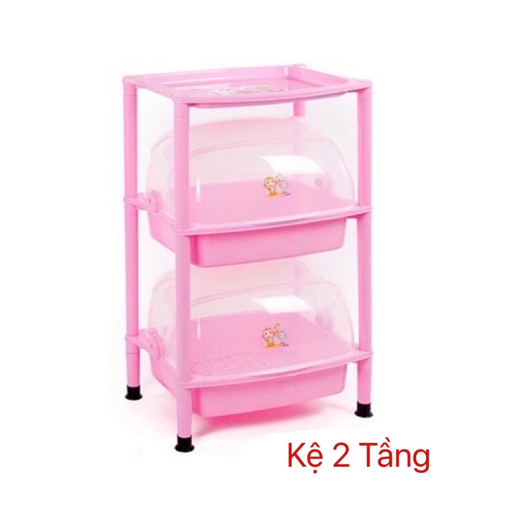 [FREE SHIP] Kệ úp chén, bát nhiều tầng có nắp đậy nhựa Việt Nhật- đồ dùng nhà bếp bằng nhựa cao cấp an toàn