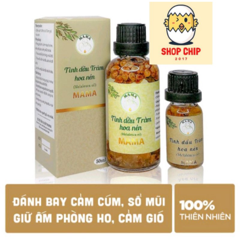 [100% Nguyên Chất]Tinh Dầu Tràm Hoa Nén Mama⚡AN TOÀN CHO BÉ⚡Giữ ấm Cho Bé,Phòng Ho, Cảm Gió