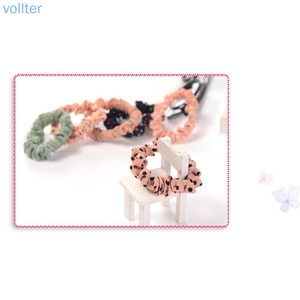 Bộ 10 dây buộc tóc co giãn nhiều màu sắc tùy chọn thời trang xinh xắn cho nữ