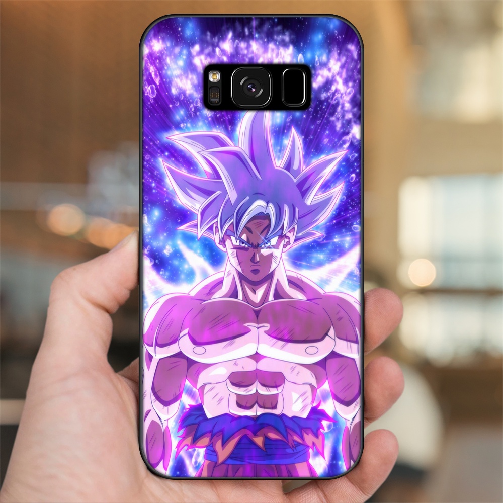 Ốp lưng Samsung S8, S8 Plus viền đen in hình Goku Dragon Ball