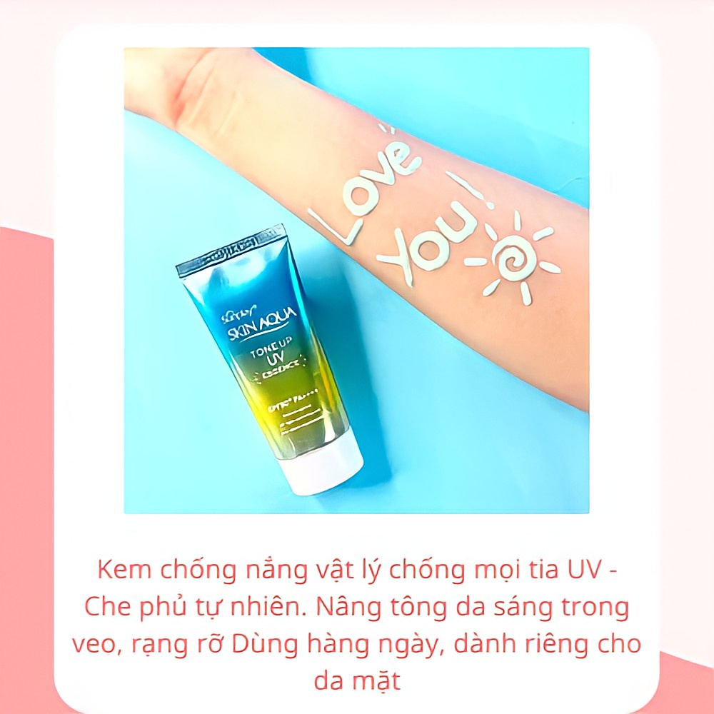 Kem Chống Nắng Kiềm Dầu Tone up Skin Aqua UV SPF 50+ PA++++ Nhật Bản