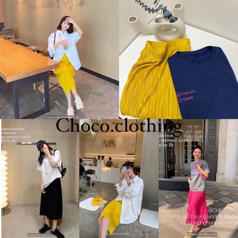 [Mã FASHIONGREEN94 giảm tới 30K đơn 99K] Chân váy dập ly phong cách Hàn 139k | BigBuy360 - bigbuy360.vn