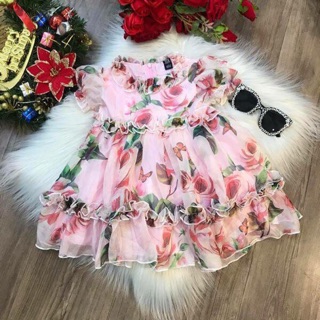 Váy hoa hồng 3d cao cấp