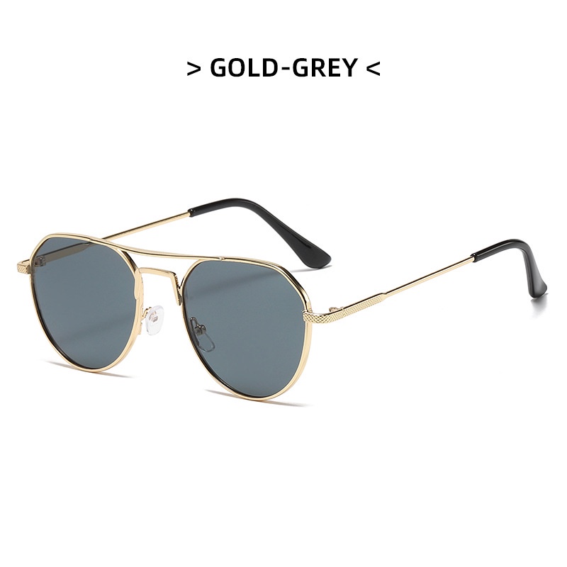 Kính Chống Nắng TR90 Gọng Tròn Bằng Kim Loại Màu Kẹo Thời Trang Phương Tây Cho Nam Nữ