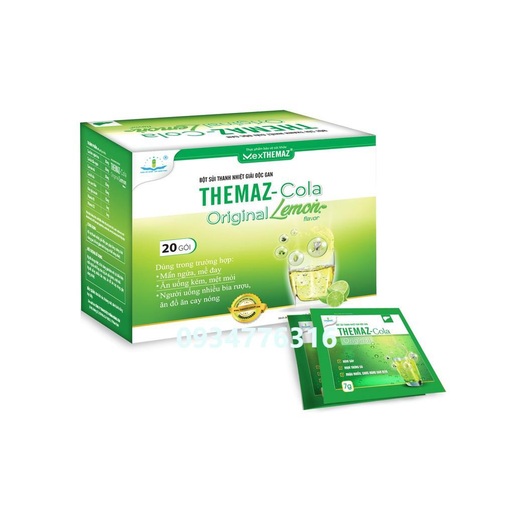 ✅ Bột sủi thanh nhiệt giải độc gan Themaz Cola Original - Vị Chanh