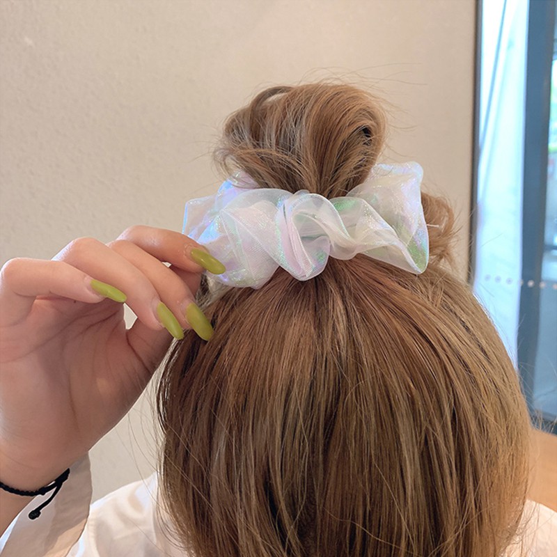 Dây Buộc Tóc Phối Lưới Thời Trang Hàn Dành Cho Nữ