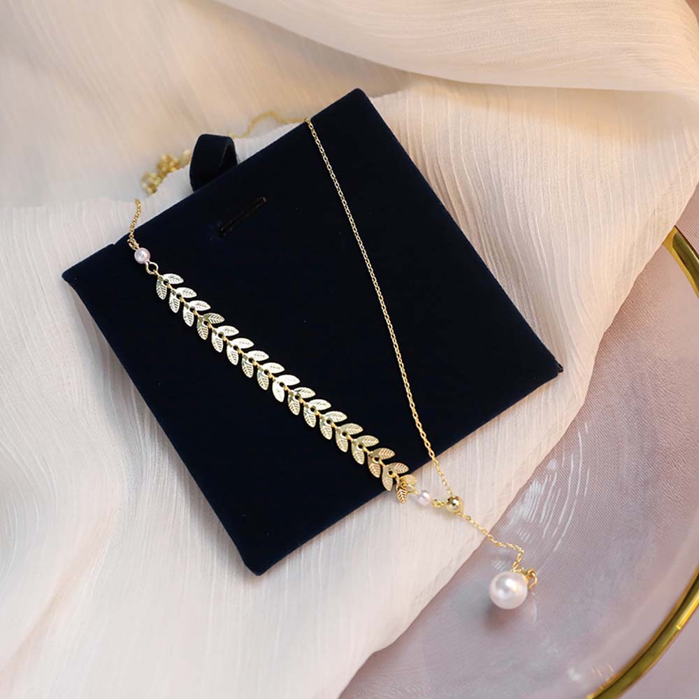 Dây chuyền thiết kế sáng tạo gắn hạt ngọc trai phong cách Hàn Quốc cho nữ