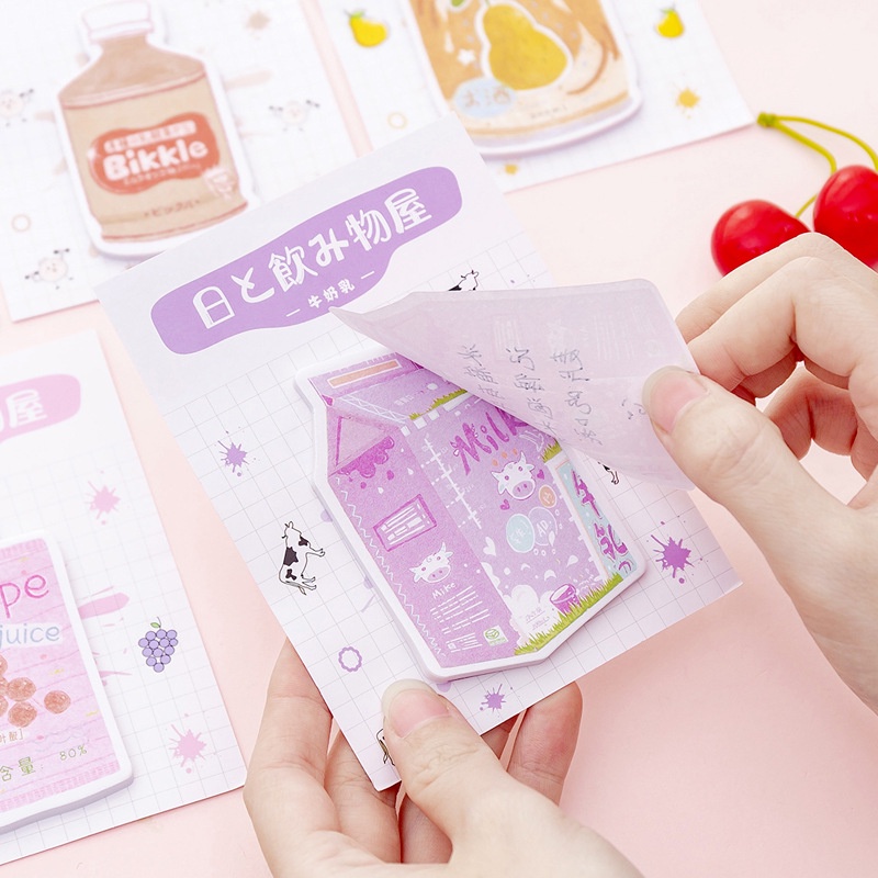 Sticker Giấy Note  Dán Trang Trí Sổ Tay Nhật Ký Điện Thoại Hình Nước Hoa Quả Xinh Xắn T079