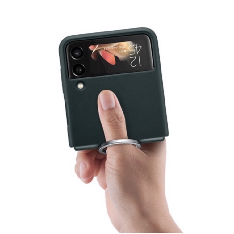 Ốp điện thoại silicon trong suốt có dây đeo và giá đỡ vòng nhẫn cho Samsung Z Flip 3 Flip 3
