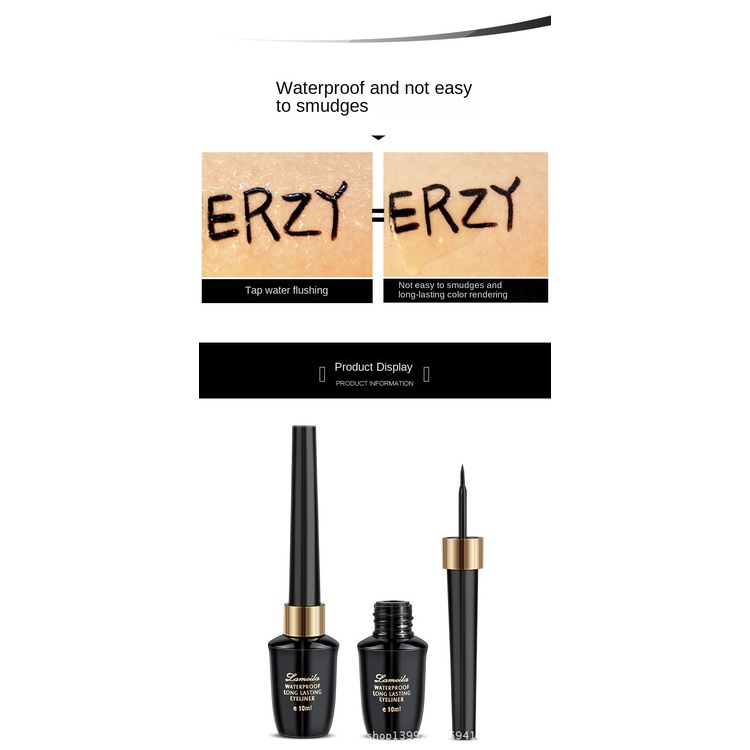 Bút Kẻ Mắt Dạng Lỏng 10ml Đầu Cứng Không Thấm Nước Và Mồ Hôi Chống Nhòe