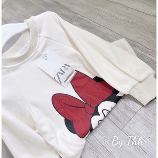 VB276 - VÁY NỈ BÉ MÀU BE MICKEY NƠ ĐỎ