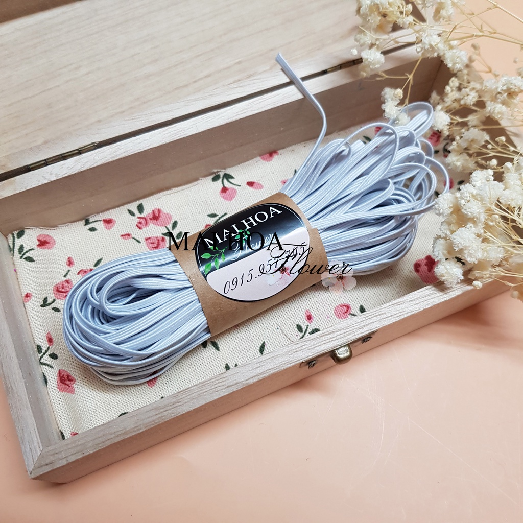 20 mét dây thun may quần szie 0.5cm chun quần loại đẹp sợi giãn nhiều Maihoaflower