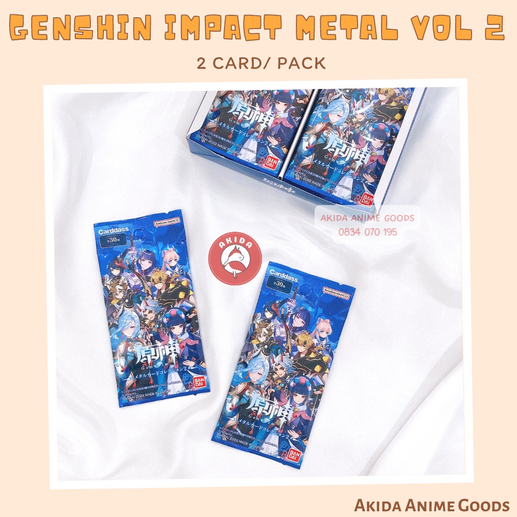 Pack random/ Thẻ nhân phẩm - metal vol 2 - Genshin Impact