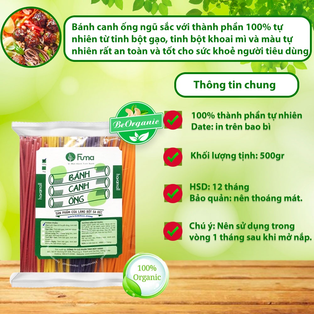 Bánh Canh Rau Củ Hữu Cơ Fuma 500g Beorganic - Thực Phẩm Eatclean, Organic Cho Người Ăn Kiêng, Ăn Chay, Giảm Béo