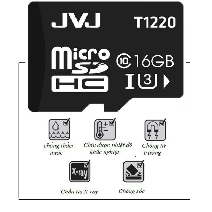 MYO Thẻ nhớ JVJ 16G U3 C10 tốc độ cao - chuyên dụng cho camera 5