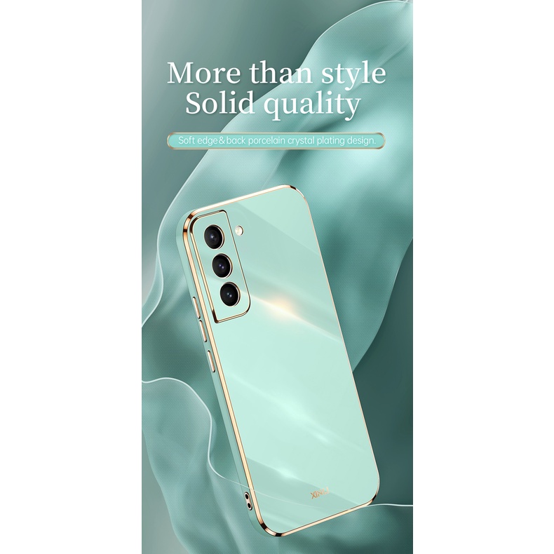 Ốp điện thoại chống sốc mạ viền thời trang cho Samsung Galaxy S21 Ultra S21+ 5G S21 Plus S20 Ultra M32 4G S20 FE