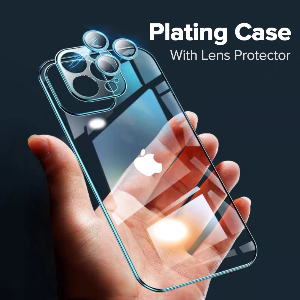 Ốp điện thoại TPU mềm mạ chống sốc bảo vệ ống kính máy ảnh cho iPhone 11 Pro 11 Pro MAX Mini XS MAX XR 8 7 Plus