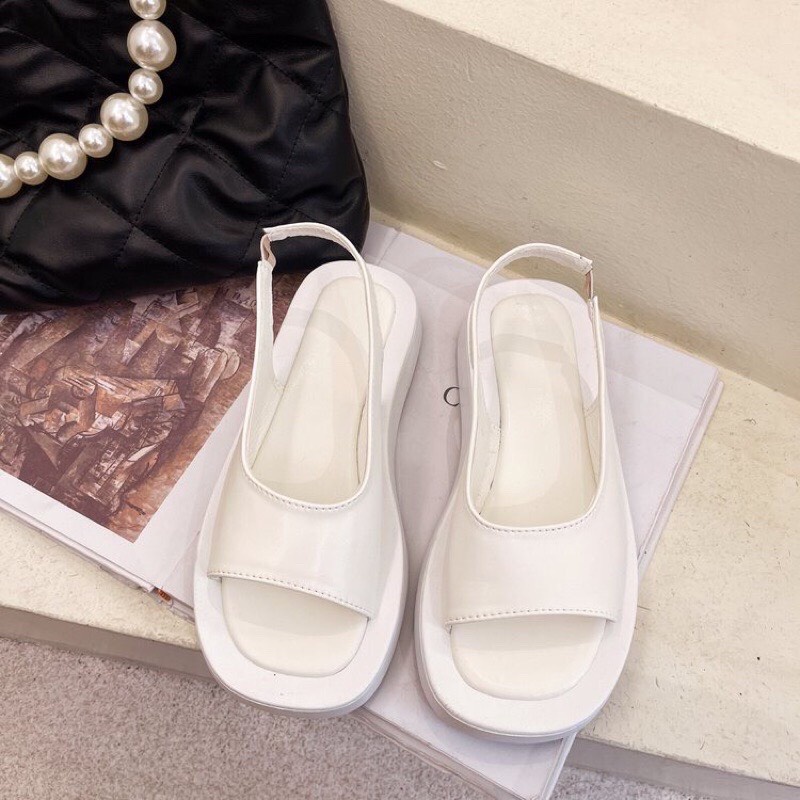 Dép Lê 2 Quai Đế Bánh Mỳ CNAHEAL Siêu Nhẹ Hàng Nội Địa QC 2màu Đen,Trắng