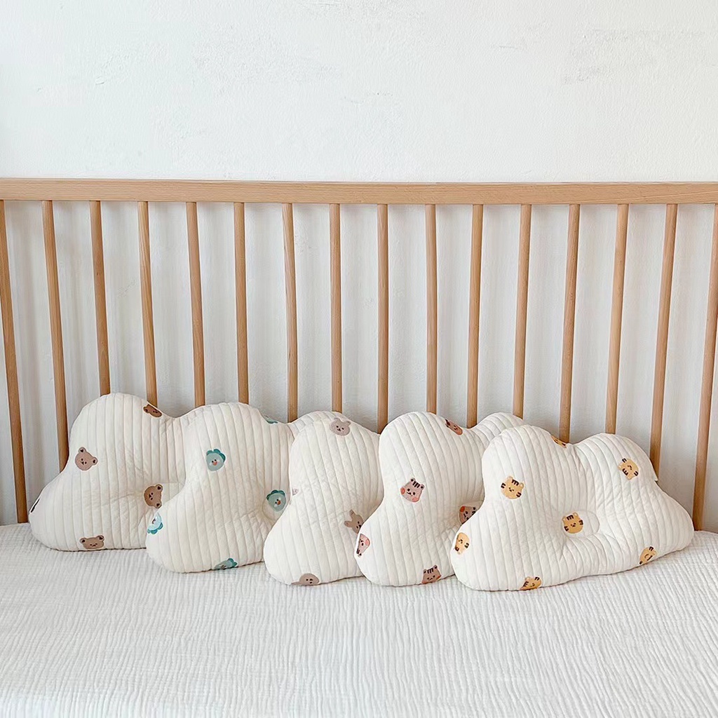 Gối Ngủ 100 Cotton Thêu Họa Tiết Xinh Xắn Theo Phong Cách Hàn Quốc Dành Cho Bé