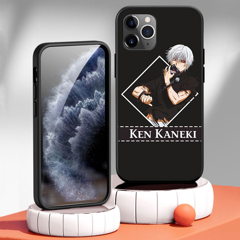 Ốp lưng silicon dẻo hình nhân vật Ken Kaneki cho iPhone 11 12 Pro Max Mini SE