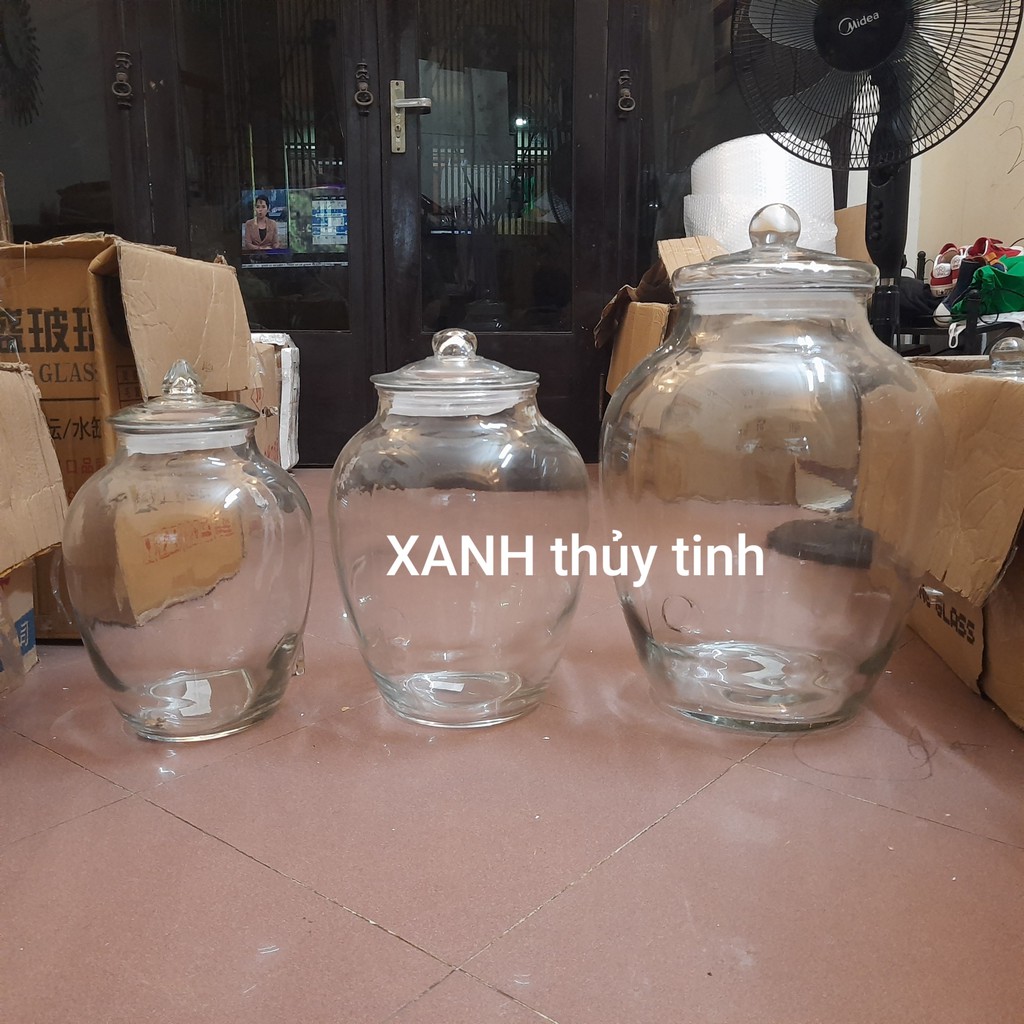 Bình thủy tinh dáng chum 217G - dung tích 15 lít