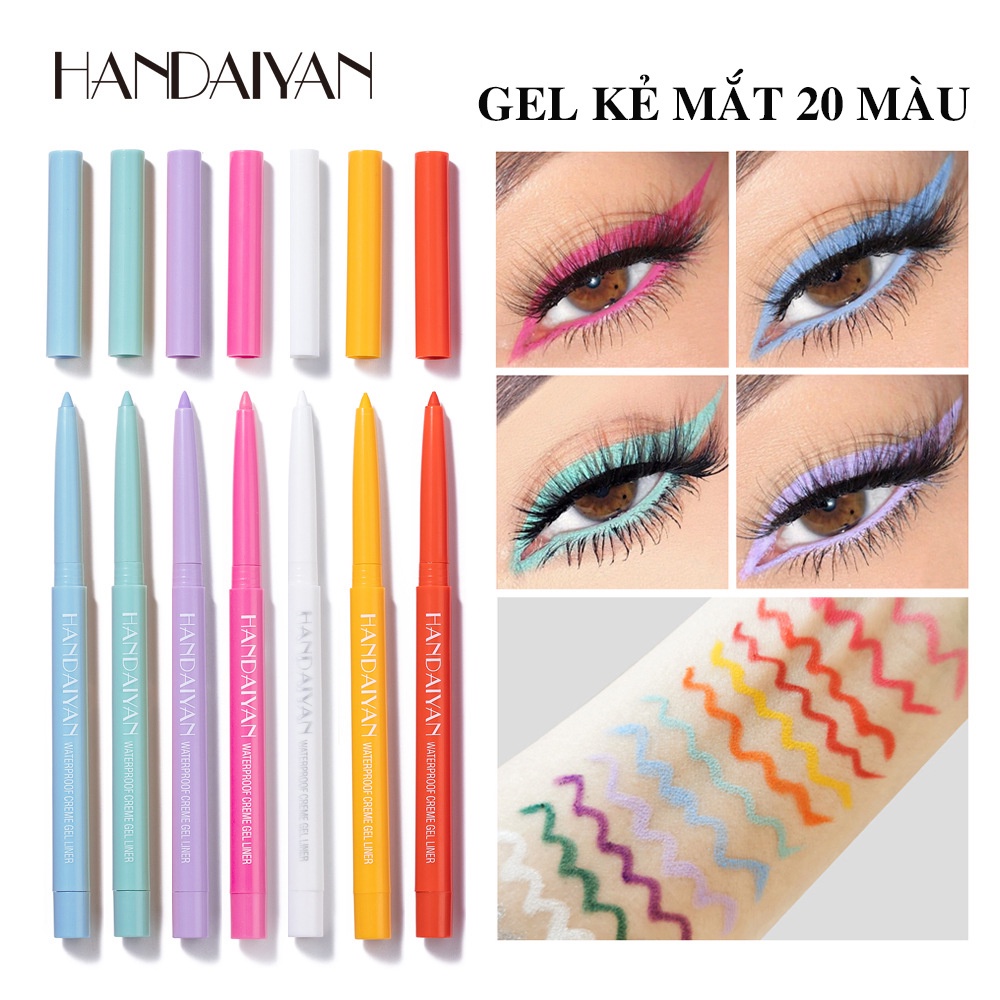 Bút Kẻ Mắt Dạng Gel HANDAIYAN Creme Gel Liner Nhiều Màu Không Thấm Nước Lâu Trôi C3
