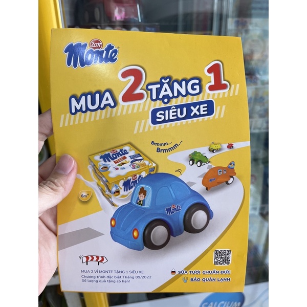 Váng Sữa MONTE vị Vani - Socola vỉ 4 hộp x55g