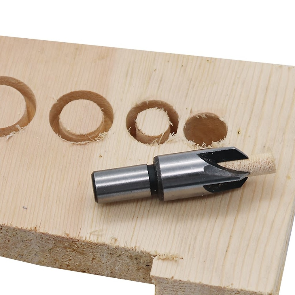 Bộ 8 mũi khoan lỗ tròn lấy nút gỗ phi 6MM-16MM thép carbon, lưỡi sắc bén cho nghề mộc - minhhouse
