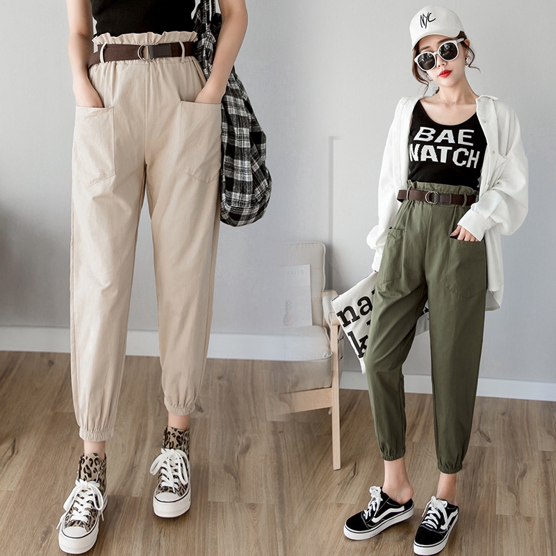 Fashion Korean high waist casual pants nine points harem pants | BigBuy360 - bigbuy360.vn