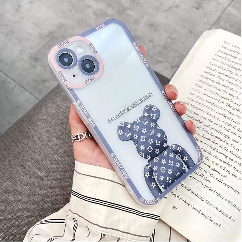 Ốp Điện Thoại Silicon Mềm Họa Tiết Chú Gấu Dễ Thương Dành Cho Iphone 13 12 11 Pro MAX X XS MAX 6 7 8 Plus