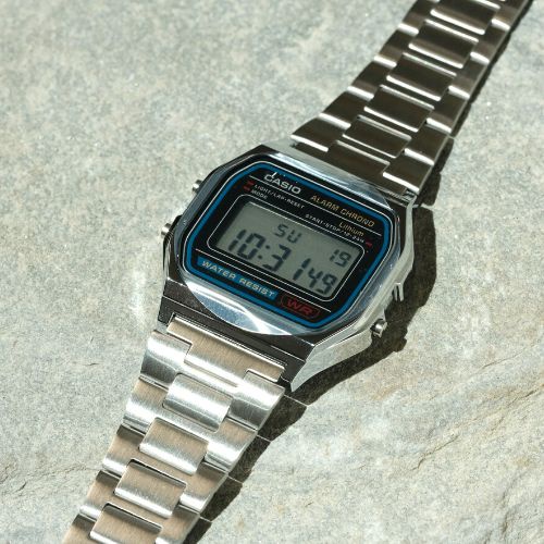 Đồng hồ nam CASIO A158WA-1DF dây kim loại bill hàn