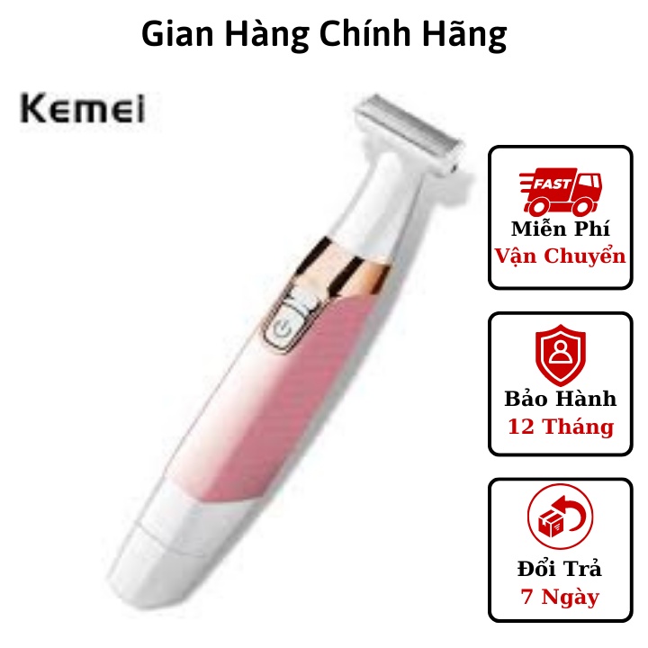 Máy Cạo Lông Cơ Thể Kemei Km-1900 Cho Nam Nữ - Tông đơ có thể sạc lại có thể cắt, tỉa và cạo bất kỳ độ dài nào của lông