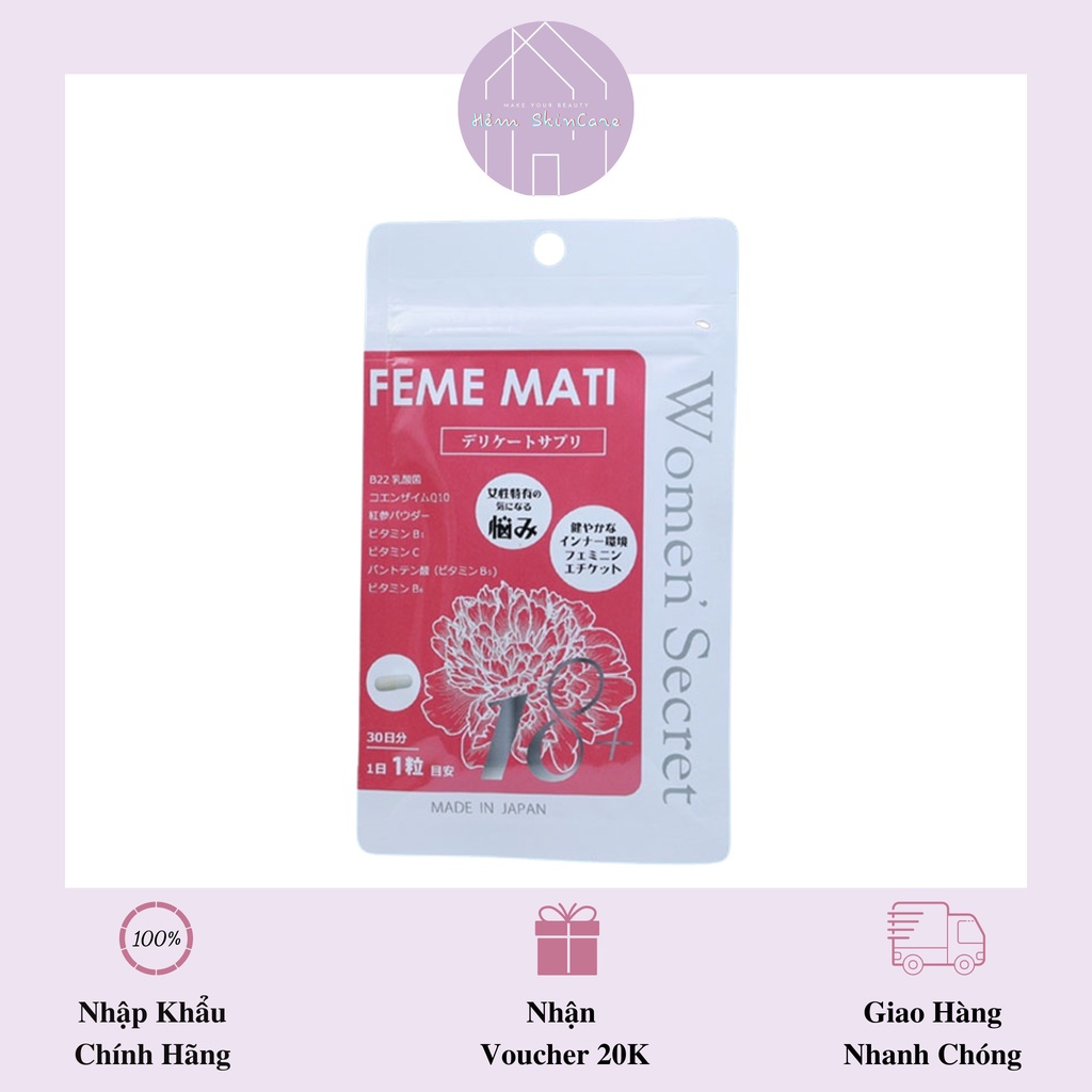 Feme Mati - Viên Uống Men Phụ Khoa Nhật Bản