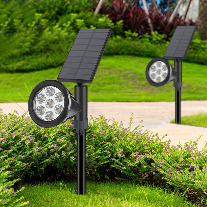 Đèn Led 7 Bóng Sử Dụng Năng Lượng Mặt Trời Tự Động Thay Đổi Màu Sắc Chống Thấm Nước Trang Trí Sân Vườn