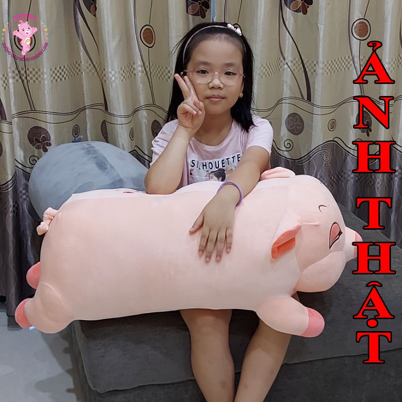 Gấu Bông Heo Phê Cần Siêu To Khổng Lồ Size 80Cm Hàng Chất Liệu Cao Cấp Xuất Dư Siêu Thị