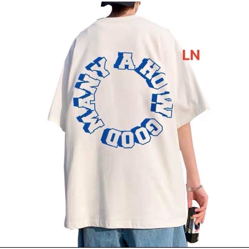 Áo phông chữ vòng tròn A HOW LN11