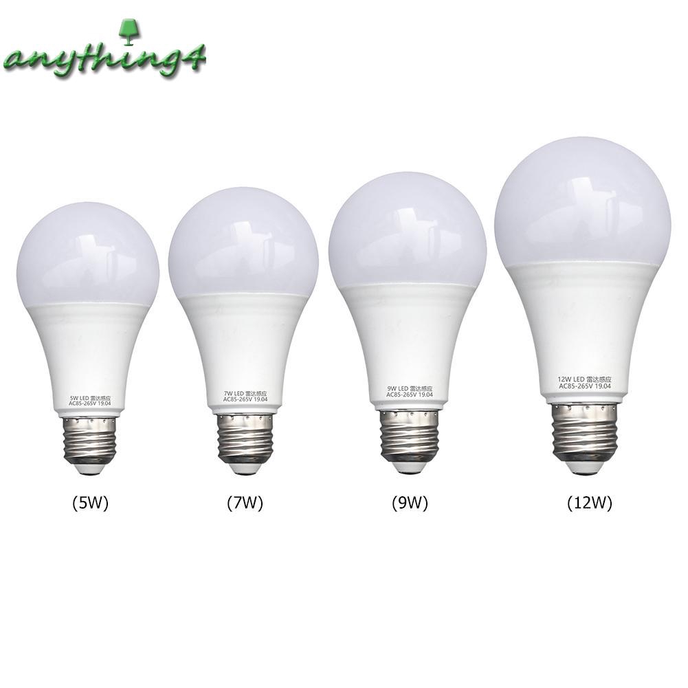 Bóng đèn cảm ứng chuyển động thông minh PIR E27 SMD5730 180-240V 5/7/9/12W tự động tắt/bật cho gia đình