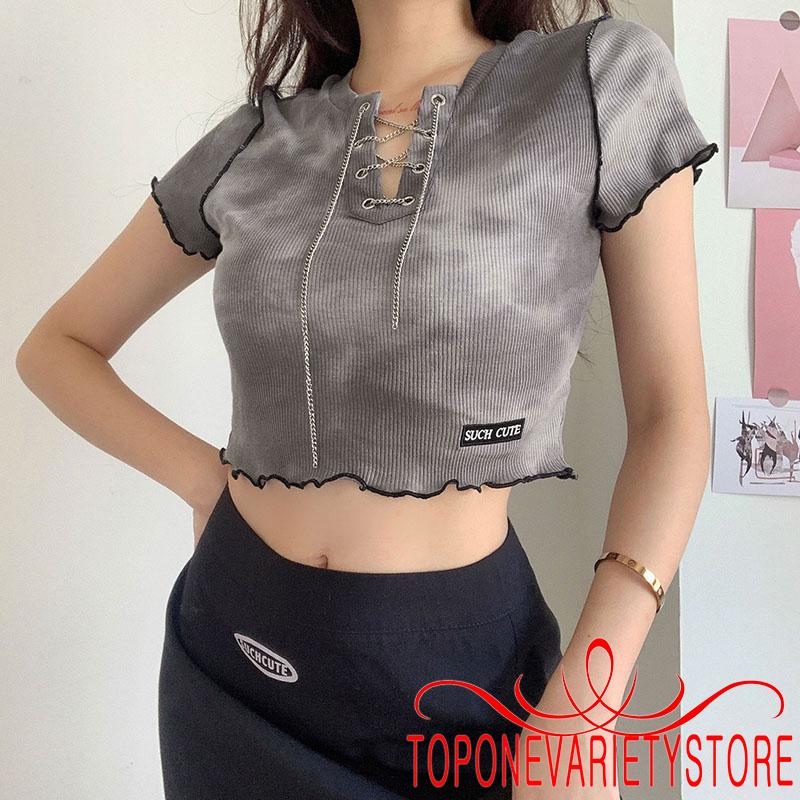 Áo Kiểu Lửng Tay Ngắn Thời Trang Dành Cho Nữ | BigBuy360 - bigbuy360.vn
